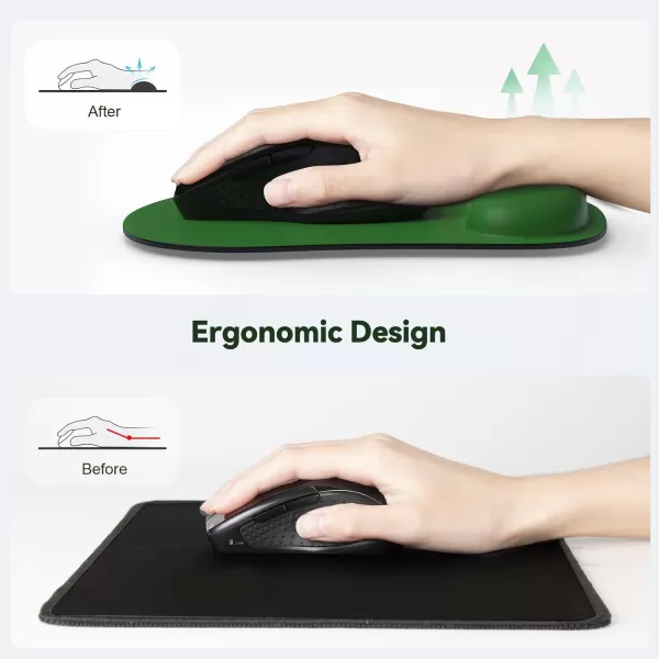 TECKNET 2 Pack Mouse Pad with Wrist Support Ergonomic Gaming Mouse Pad Pain Relief Portable Comfortable Mousepad for Computer Laptop Office Home NonSlip Base Waterproof Surface  PinkGreen