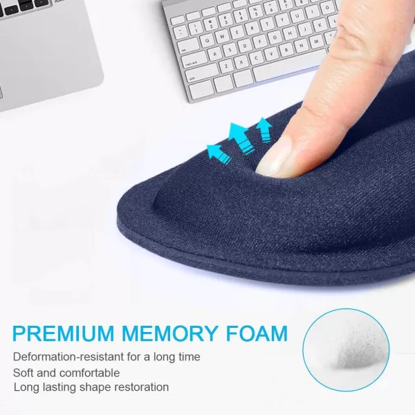 TECKNET 2 Pack Mouse Pad with Wrist Support Ergonomic Gaming Mouse Pad Pain Relief Portable Comfortable Mousepad for Computer Laptop Office Home NonSlip Base Waterproof Surface  PinkBlue