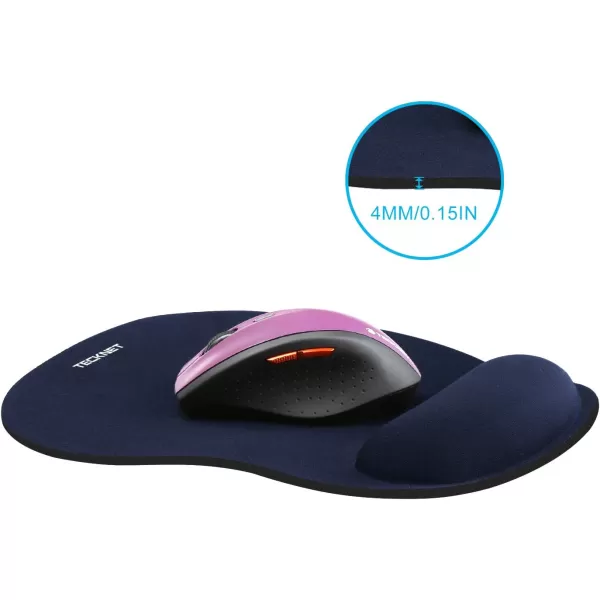 TECKNET 2 Pack Mouse Pad with Wrist Support Ergonomic Gaming Mouse Pad Pain Relief Portable Comfortable Mousepad for Computer Laptop Office Home NonSlip Base Waterproof Surface  Pink2 Pack