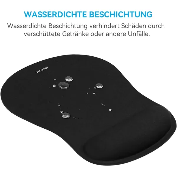 TECKNET Keyboard Wrist Rest and Mouse Pad with Wrist Support Memory Foam Set for ComputerLaptopMac Lightweight for Easy Typing ampamp Pain Relief Ergonomic Mousepad PinkDark Black