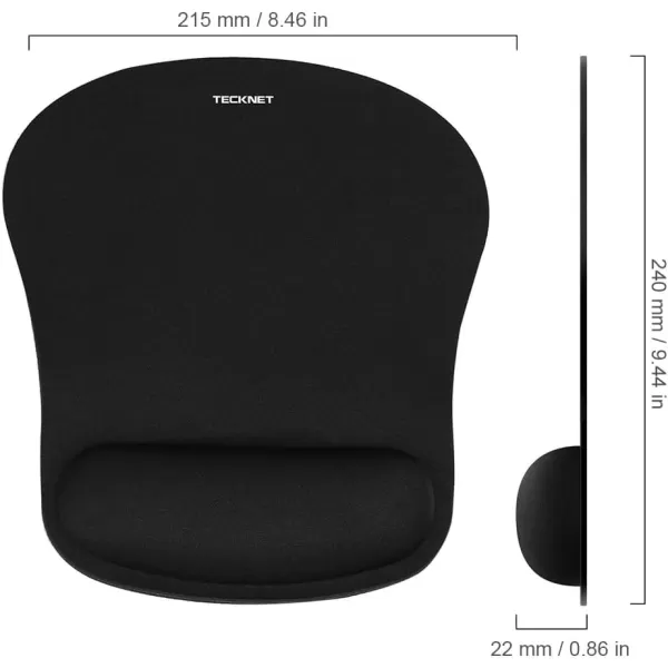 TECKNET Keyboard Wrist Rest and Mouse Pad with Wrist Support Memory Foam Set for ComputerLaptopMac Lightweight for Easy Typing ampamp Pain Relief Ergonomic Mousepad PinkDark Black