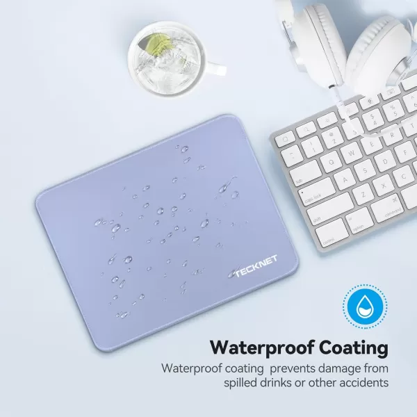 TECKNET 3 Pack Mouse Pad with Antifray Stitchin Waterproof Surface ampamp NonSlip Rubber Base with Stitched Edges Gaming Mouse Mat for LaptopCompatible with Laser and Optical Mice  Dark Purple GalaxyLTBLUE