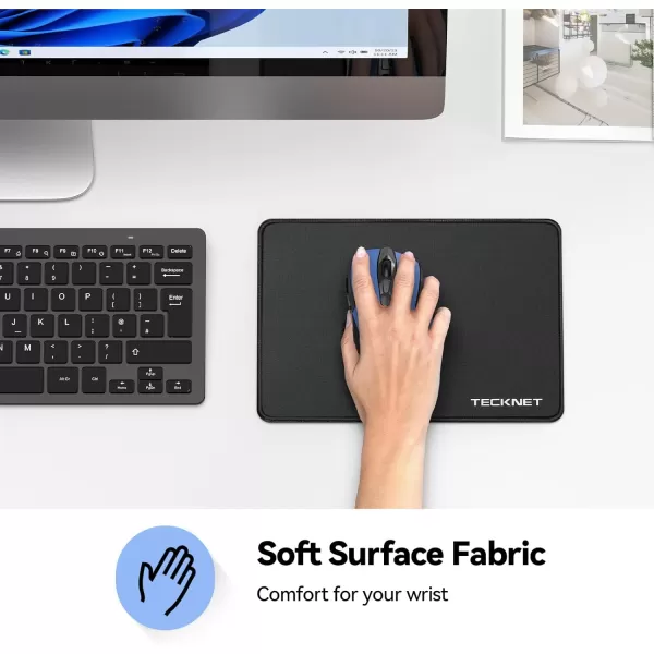 TECKNET 3 Pack Mouse Pad with Antifray Stitchin Waterproof Surface ampamp NonSlip Rubber Base with Stitched Edges Gaming Mouse Mat for LaptopCompatible with Laser and Optical Mice  Dark Purple GalaxyBlack