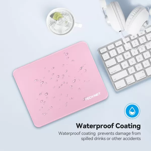 TECKNET 3 Pack Mouse Pad with Antifray Stitchin Waterproof Surface ampamp NonSlip Rubber Base with Stitched Edges Gaming Mouse Mat for LaptopCompatible with Laser and Optical Mice  Dark Purple GalaxyPink