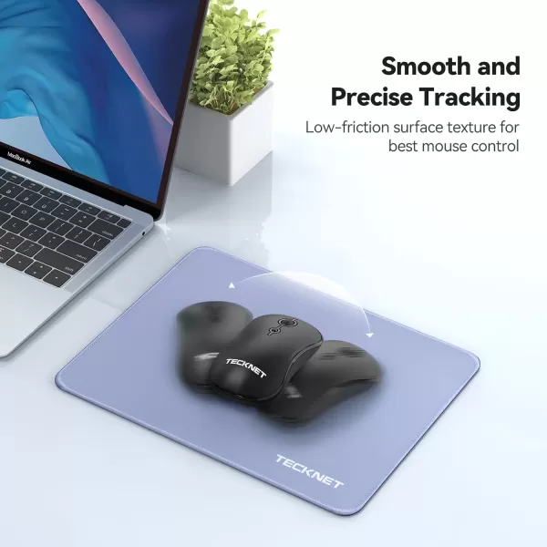TECKNET 3 Pack Mouse Pad with Antifray Stitchin Waterproof Surface ampamp NonSlip Rubber Base with Stitched Edges Gaming Mouse Mat for LaptopCompatible with Laser and Optical Mice  Dark Purple GalaxyLTBLUE