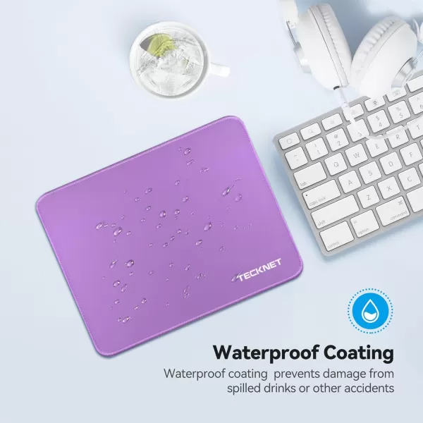 TECKNET 3 Pack Mouse Pad with Antifray Stitchin Waterproof Surface ampamp NonSlip Rubber Base with Stitched Edges Gaming Mouse Mat for LaptopCompatible with Laser and Optical Mice  Dark Purple GalaxyLTPURPLE