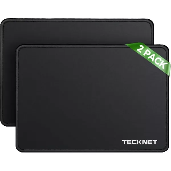 TECKNET 3 Pack Mouse Pad with Antifray Stitchin Waterproof Surface ampamp NonSlip Rubber Base with Stitched Edges Gaming Mouse Mat for LaptopCompatible with Laser and Optical Mice  Dark Purple GalaxyBlack