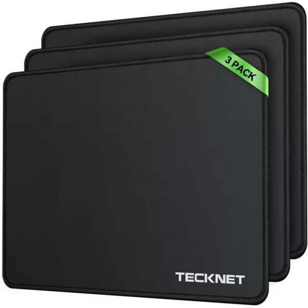 TECKNET 3 Pack Mouse Pad with Antifray Stitchin Waterproof Surface ampamp NonSlip Rubber Base with Stitched Edges Gaming Mouse Mat for LaptopCompatible with Laser and Optical Mice  Dark Purple GalaxyFerrous