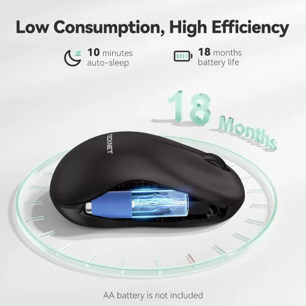 TECKNET Wireless Mouse for Laptop 24G Silent Mouse Quiet Click Small Portable Computer Mouse 5 DPI Levels Cordless Mice for PC Chromebook Mac  PinkBlack