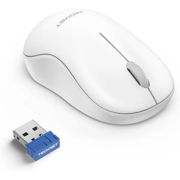 TECKNET Wireless Mouse for Laptop 24G Silent Mouse Quiet Click Small Portable Computer Mouse 5 DPI Levels Cordless Mice for PC Chromebook Mac  PinkWhite