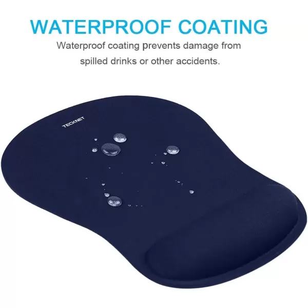imageTECKNET Mouse Pad with Wrist Support Ergonomic Gaming Mouse Pad Pain Relief Portable Comfortable Mousepad for Computer Laptop Office Home  NonSlip Base Waterproof Surface  Blue AstronautBlue