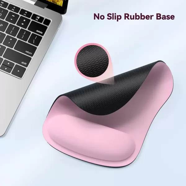 imageTECKNET Mouse Pad with Wrist Support Ergonomic Gaming Mouse Pad Pain Relief Portable Comfortable Mousepad for Computer Laptop Office Home  NonSlip Base Waterproof Surface  Blue AstronautPink
