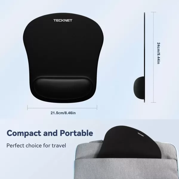 imageTECKNET Mouse Pad with Wrist Support Ergonomic Gaming Mouse Pad Pain Relief Portable Comfortable Mousepad for Computer Laptop Office Home  NonSlip Base Waterproof Surface  Blue AstronautBlack