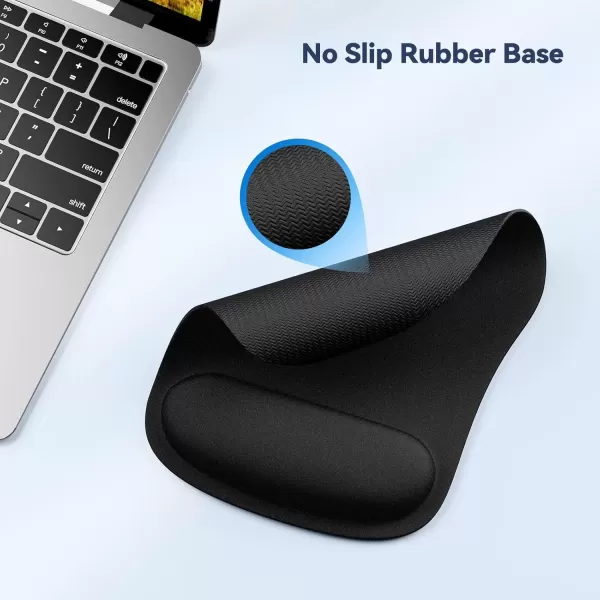 imageTECKNET Mouse Pad with Wrist Support Ergonomic Gaming Mouse Pad Pain Relief Portable Comfortable Mousepad for Computer Laptop Office Home  NonSlip Base Waterproof Surface  Blue AstronautBlack