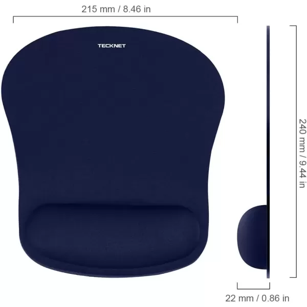 imageTECKNET Mouse Pad with Wrist Support Ergonomic Gaming Mouse Pad Pain Relief Portable Comfortable Mousepad for Computer Laptop Office Home  NonSlip Base Waterproof Surface  Blue AstronautBlue