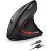 imageTECKNET Ergonomic Mouse Wireless Rechargeable Mouse Silent for Carpal Tunnel Right Hand 24GHz USB Vertical Mouse Wireless for Laptop 5 Adjustable DPI Computer PC MacBook Desktop