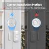 imageTECKNET Door Chime When Door Opens Wireless Door Sensor Alarm Chime with 1000Ft Range 61 Songs 5 Volume Levels RGB Light Door Bells Chimes for BusinessStoreHomeOffice Entry Security AlarmMilk White