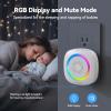 imageTECKNET Door Chime When Door Opens Wireless Door Sensor Alarm Chime with 1000Ft Range 61 Songs 5 Volume Levels RGB Light Door Bells Chimes for BusinessStoreHomeOffice Entry Security AlarmWhite