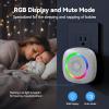imageTECKNET Door Chime When Door Opens Wireless Door Sensor Alarm Chime with 1000Ft Range 61 Songs 5 Volume Levels RGB Light Door Bells Chimes for BusinessStoreHomeOffice Entry Security AlarmMilk White