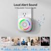 imageTECKNET Door Chime When Door Opens Wireless Door Sensor Alarm Chime with 1000Ft Range 61 Songs 5 Volume Levels RGB Light Door Bells Chimes for BusinessStoreHomeOffice Entry Security AlarmMilk White