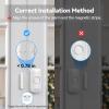 imageTECKNET Door Chime When Door Opens Wireless Door Sensor Alarm Chime with 1000Ft Range 61 Songs 5 Volume Levels RGB Light Door Bells Chimes for BusinessStoreHomeOffice Entry Security AlarmWhite