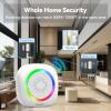 imageTECKNET Door Chime When Door Opens Wireless Door Sensor Alarm Chime with 1000Ft Range 61 Songs 5 Volume Levels RGB Light Door Bells Chimes for BusinessStoreHomeOffice Entry Security AlarmMilk White
