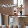imageTECKNET Door Chime When Door Opens Wireless Door Sensor Alarm Chime with 1000Ft Range 61 Songs 5 Volume Levels RGB Light Door Bells Chimes for BusinessStoreHomeOffice Entry Security AlarmMilk White