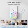 imageTECKNET Door Chime When Door Opens Wireless Door Sensor Alarm Chime with 1000Ft Range 61 Songs 5 Volume Levels RGB Light Door Bells Chimes for BusinessStoreHomeOffice Entry Security AlarmWhite