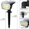 imageTECKNET 59 LED Outdoor Solar Lights for Yard 3 Lighting Modes IP65 Waterproof Security Landscape Spotlights 4Pack Cool White Ground Stake ampamp Wall Mount for Garden Pathway Patio Driveway2 Pack