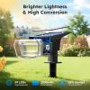 imageTECKNET 59 LED Outdoor Solar Lights for Yard 3 Lighting Modes IP65 Waterproof Security Landscape Spotlights 4Pack Cool White Ground Stake ampamp Wall Mount for Garden Pathway Patio Driveway2 Pack