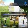 imageTECKNET 59 LED Outdoor Solar Lights for Yard 3 Lighting Modes IP65 Waterproof Security Landscape Spotlights 4Pack Cool White Ground Stake ampamp Wall Mount for Garden Pathway Patio Driveway2 Pack