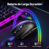 imageTECKNET Wireless Gaming Mouse 8000 DPI Optical Sensor RGB Backlit Ultra Lightweight 6 Programmable Buttons Rechargeable 24G CordlessampampWired Mouse 100Hrs Battery Life for Laptop PC Mac  BlackRed