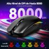 imageTECKNET Wireless Gaming Mouse 8000 DPI Optical Sensor RGB Backlit Ultra Lightweight 6 Programmable Buttons Rechargeable 24G CordlessampampWired Mouse 100Hrs Battery Life for Laptop PC Mac  BlackRed