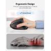 imageTECKNET Ergonomic Mouse Bluetooth Wireless Vertical Mouse Connect 3 Devices Simultaneously 4800 DPI Rechargeable Carpal Tunnel Mouse for Laptop PC MacBook iPad  BlackDeep Black