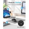 imageTECKNET Ergonomic Mouse Bluetooth Wireless Vertical Mouse Connect 3 Devices Simultaneously 4800 DPI Rechargeable Carpal Tunnel Mouse for Laptop PC MacBook iPad  BlackDeep Black