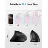 imageTECKNET Ergonomic Mouse Bluetooth Wireless Vertical Mouse Connect 3 Devices Simultaneously 4800 DPI Rechargeable Carpal Tunnel Mouse for Laptop PC MacBook iPad  BlackDeep Black