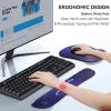 imageTECKNET Keyboard Wrist Rest and Mouse Pad with Wrist Support Memory Foam Set for ComputerLaptopMac Lightweight for Easy Typing ampamp Pain Relief Ergonomic MousepadDark Purple Galaxy