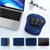 imageTECKNET Keyboard Wrist Rest and Mouse Pad with Wrist Support Memory Foam Set for ComputerLaptopMac Lightweight for Easy Typing ampamp Pain Relief Ergonomic MousepadBlue