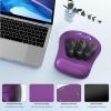 imageTECKNET Keyboard Wrist Rest and Mouse Pad with Wrist Support Memory Foam Set for ComputerLaptopMac Lightweight for Easy Typing ampamp Pain Relief Ergonomic MousepadPurple