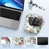 imageTECKNET Keyboard Wrist Rest and Mouse Pad with Wrist Support Memory Foam Set for ComputerLaptopMac Lightweight for Easy Typing ampamp Pain Relief Ergonomic MousepadWhite Flower