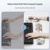 imageTECKNET Keyboard Wrist Rest and Mouse Pad with Wrist Support Memory Foam Set for ComputerLaptopMac Lightweight for Easy Typing ampamp Pain Relief Ergonomic MousepadWhite Flower