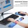 imageTECKNET Keyboard Wrist Rest and Mouse Pad with Wrist Support Memory Foam Set for ComputerLaptopMac Lightweight for Easy Typing ampamp Pain Relief Ergonomic MousepadBlue Astronaut