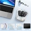 imageTECKNET Keyboard Wrist Rest and Mouse Pad with Wrist Support Memory Foam Set for ComputerLaptopMac Lightweight for Easy Typing ampamp Pain Relief Ergonomic MousepadMarble Blue