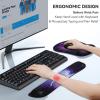 imageTECKNET Keyboard Wrist Rest and Mouse Pad with Wrist Support Memory Foam Set for ComputerLaptopMac Lightweight for Easy Typing ampamp Pain Relief Ergonomic MousepadBlack Astronaut