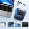 imageTECKNET Keyboard Wrist Rest and Mouse Pad with Wrist Support Memory Foam Set for ComputerLaptopMac Lightweight for Easy Typing ampamp Pain Relief Ergonomic MousepadBlue Astronaut