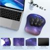 imageTECKNET Keyboard Wrist Rest and Mouse Pad with Wrist Support Memory Foam Set for ComputerLaptopMac Lightweight for Easy Typing ampamp Pain Relief Ergonomic MousepadDark Purple Galaxy