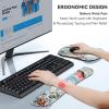 imageTECKNET Keyboard Wrist Rest and Mouse Pad with Wrist Support Memory Foam Set for ComputerLaptopMac Lightweight for Easy Typing ampamp Pain Relief Ergonomic MousepadBlue Flower