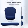 imageTECKNET Keyboard Wrist Rest and Mouse Pad with Wrist Support Memory Foam Set for ComputerLaptopMac Lightweight for Easy Typing ampamp Pain Relief Ergonomic MousepadBlue