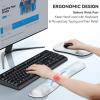 imageTECKNET Keyboard Wrist Rest and Mouse Pad with Wrist Support Memory Foam Set for ComputerLaptopMac Lightweight for Easy Typing ampamp Pain Relief Ergonomic MousepadMarble Blue