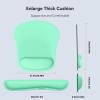 imageTECKNET Keyboard Wrist Rest and Mouse Pad with Wrist Support Memory Foam Set for ComputerLaptopMac Lightweight for Easy Typing ampamp Pain Relief Ergonomic MousepadLight Green